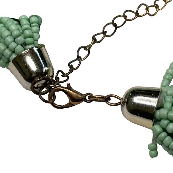 Boho Statement Strand Necklace Multi Strand Beaded  Turquoise Colored Jewelry u - Picture 5 of 5